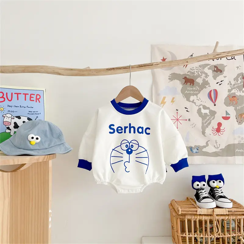 Serac Hound Cotton Padded Baby Suit Blue - Image 5