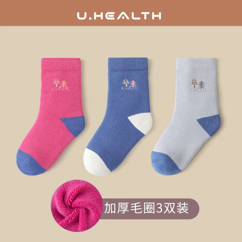 Children's Cotton Socks Autumn Winter Warm Thickened Fleece Lined - Image 4