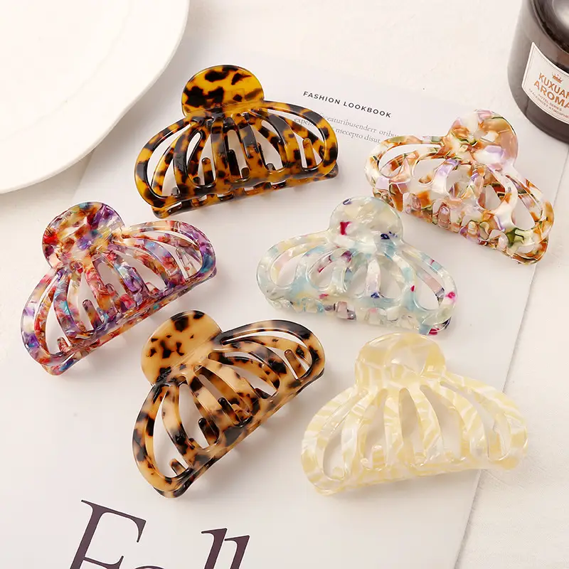 Acrylic Hair Clip French Retro Style Women Large - Image 6