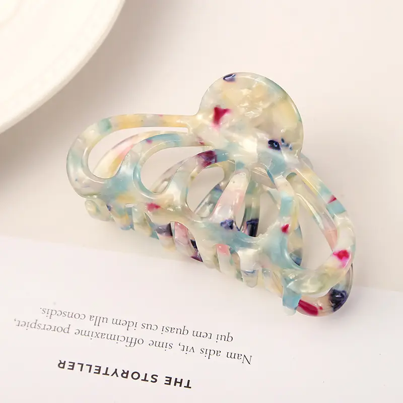 Acrylic Hair Clip French Retro Style Women Large - Image 7