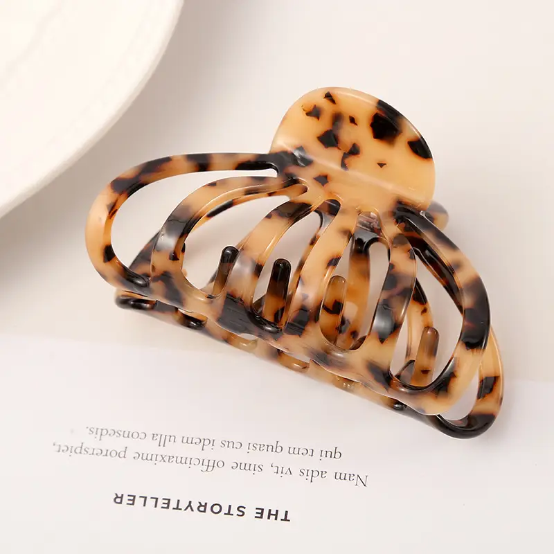 Acrylic Hair Clip French Retro Style Women Large - Image 4