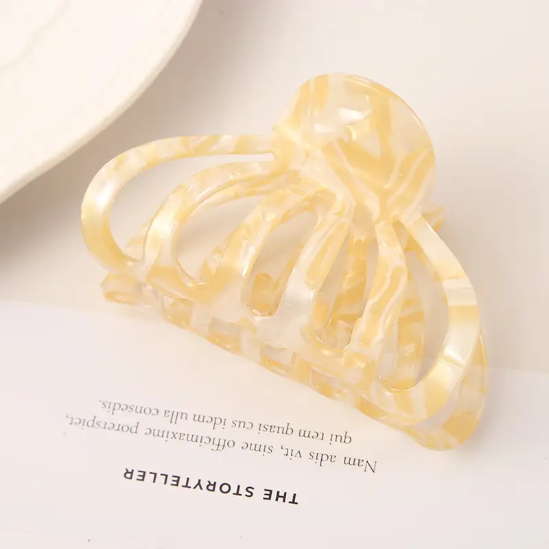 Acrylic Hair Clip French Retro Style Women Large - Image 3
