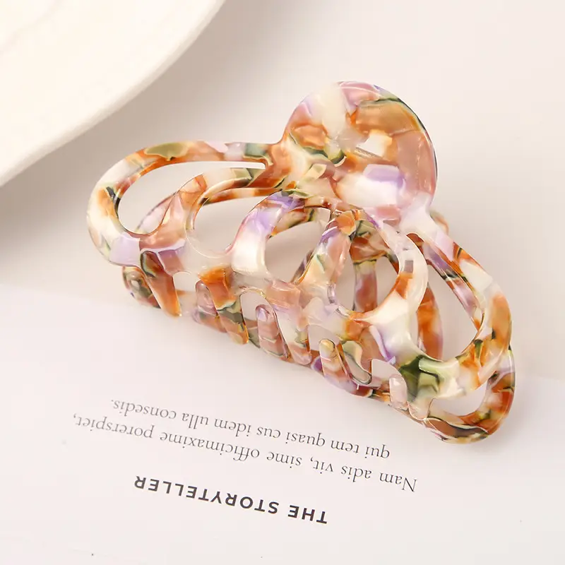 Acrylic Hair Clip French Retro Style Women Large - Image 2
