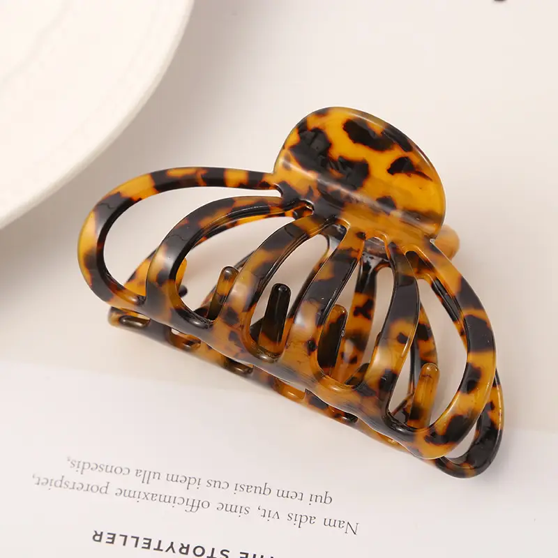 Acrylic Hair Clip French Retro Style Women Large - Image 5