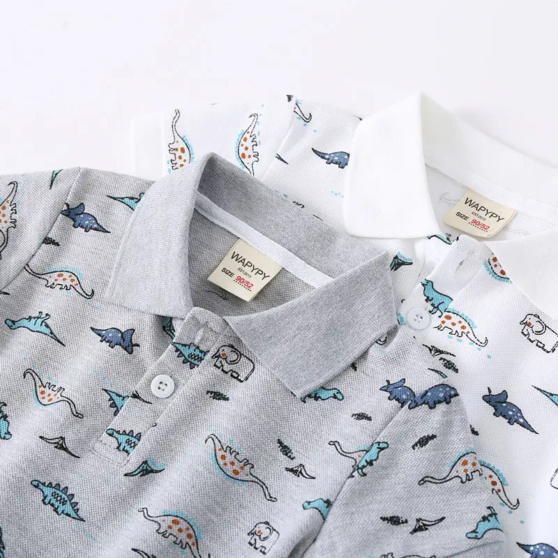 Boys Summer Polo Shirt Baby Pique Cotton Full Printed 2024 - Image 5