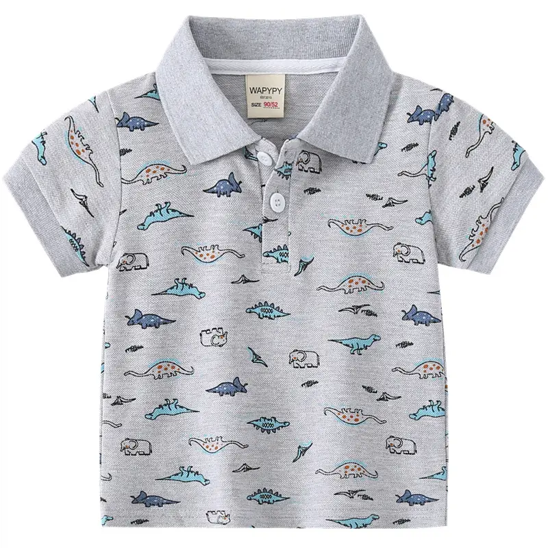 Boys Summer Polo Shirt Baby Pique Cotton Full Printed 2024 - Image 6