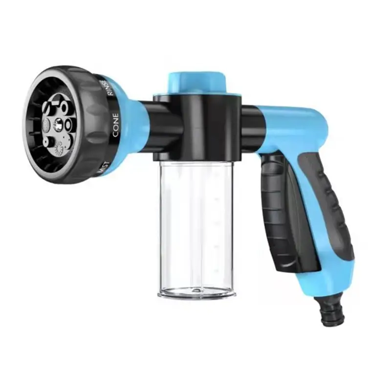 Garden Household Portable Garden Water Pipe Car Wash Water Gun 8-Function Plastic Gram Adjustment Nozzle High-Pressure Foam Water Gun