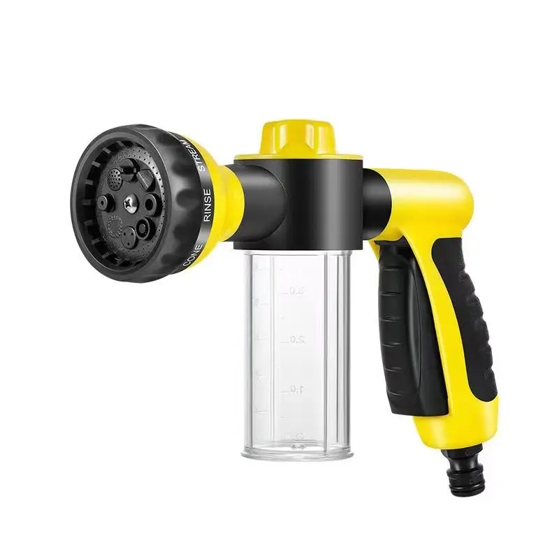 Garden Household Portable Garden Water Pipe Car Wash Water Gun 8-Function Plastic Gram Adjustment Nozzle High-Pressure Foam Water Gun