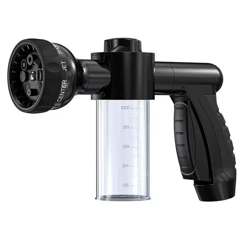 Garden Household Portable Garden Water Pipe Car Wash Water Gun 8-Function Plastic Gram Adjustment Nozzle High-Pressure Foam Water Gun