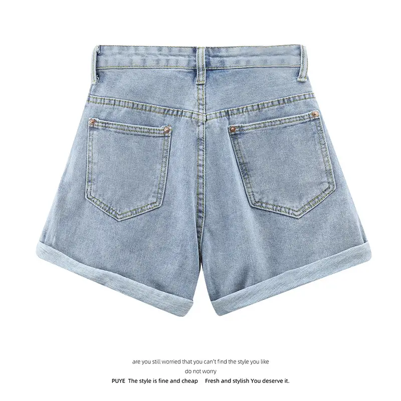 White Denim Shorts High Waist Summer Casual Hot Girls - Image 7