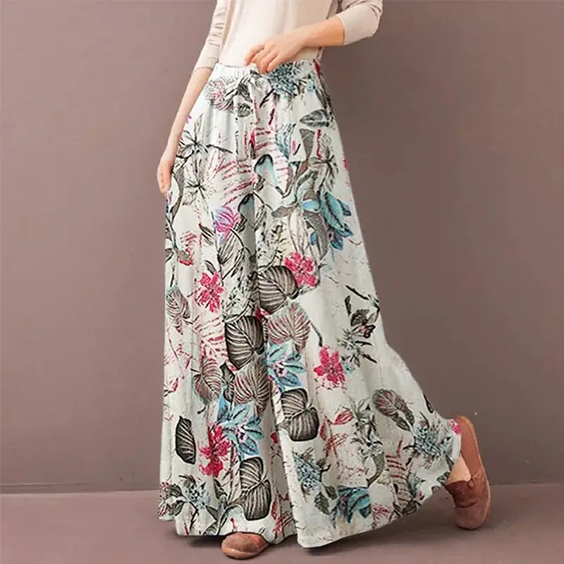 2022 Printed Floral Wide Leg Pants for Women - Image 2