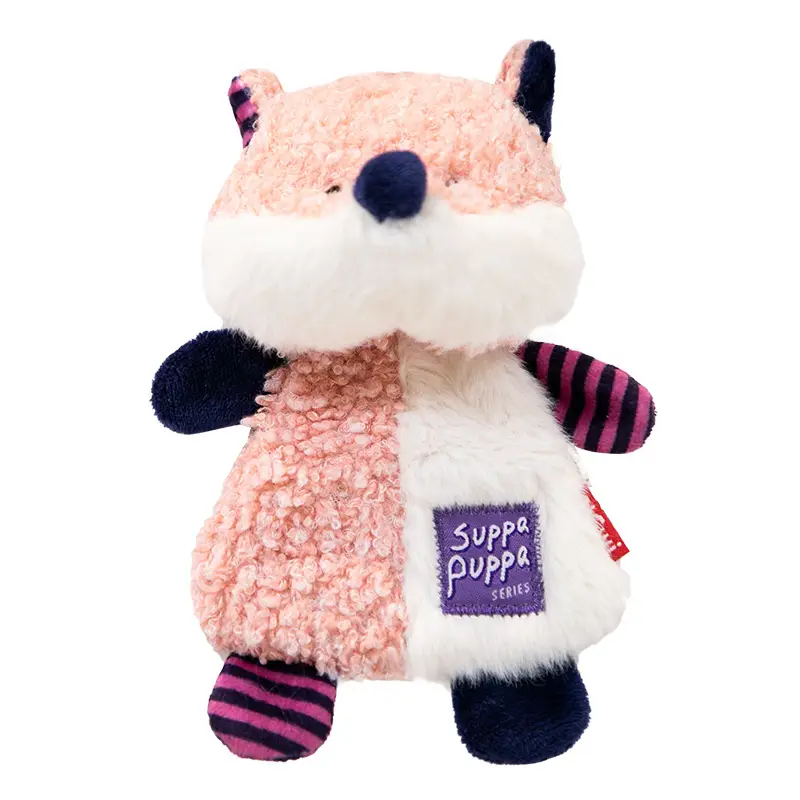 Gigwi Is a Premium Dog Toy with Crinkle Paper, Featuring a Lion, Fox, and Raccoon Design, Making Sounds, Plush Material, and Durable for Teeth Grinding