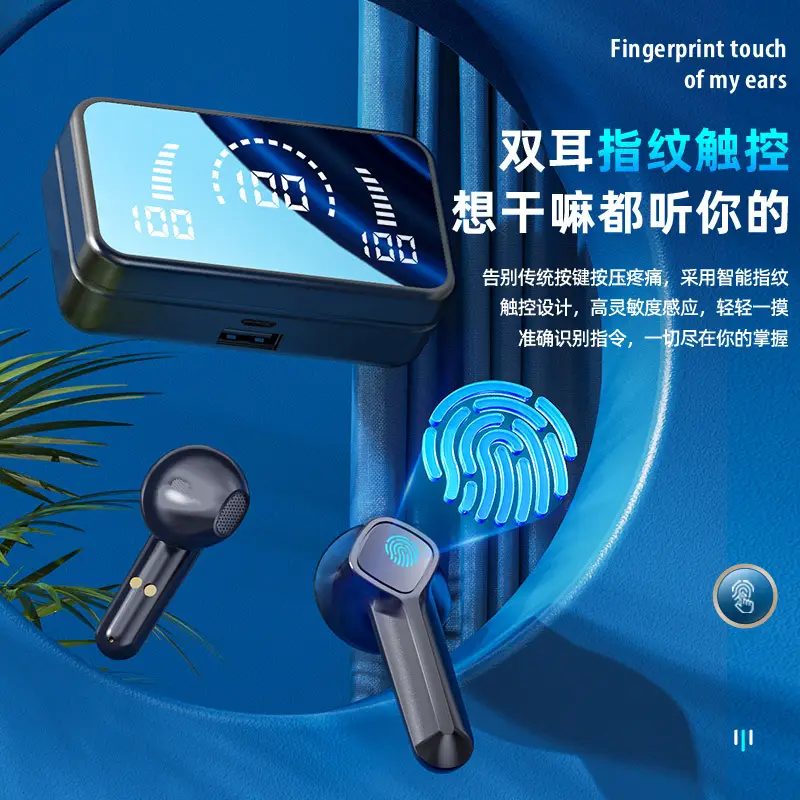 Wireless Bluetooth 5.3 Earbuds with Large Screen & Battery Display - Image 4