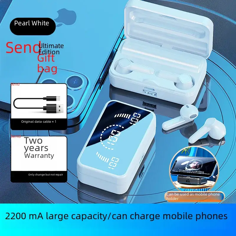 Wireless Bluetooth 5.3 Earbuds with Large Screen & Battery Display - Image 2