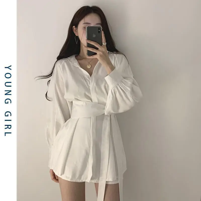 Women 2-Piece Sleeve Shirt & Shorts Set Beige Mid-Length