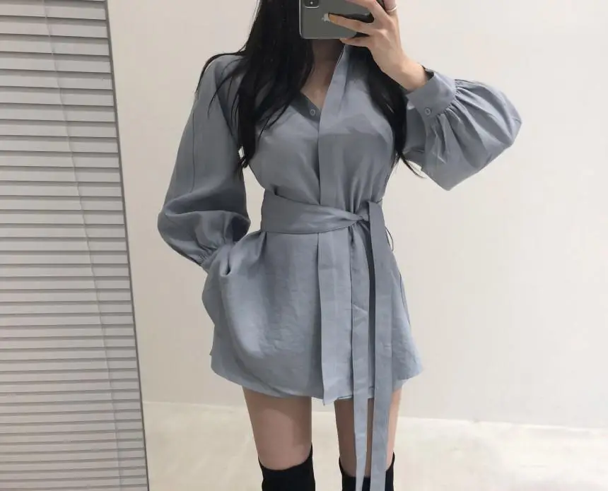 Women 2-Piece Sleeve Shirt & Shorts Set Beige Mid-Length — feature 16