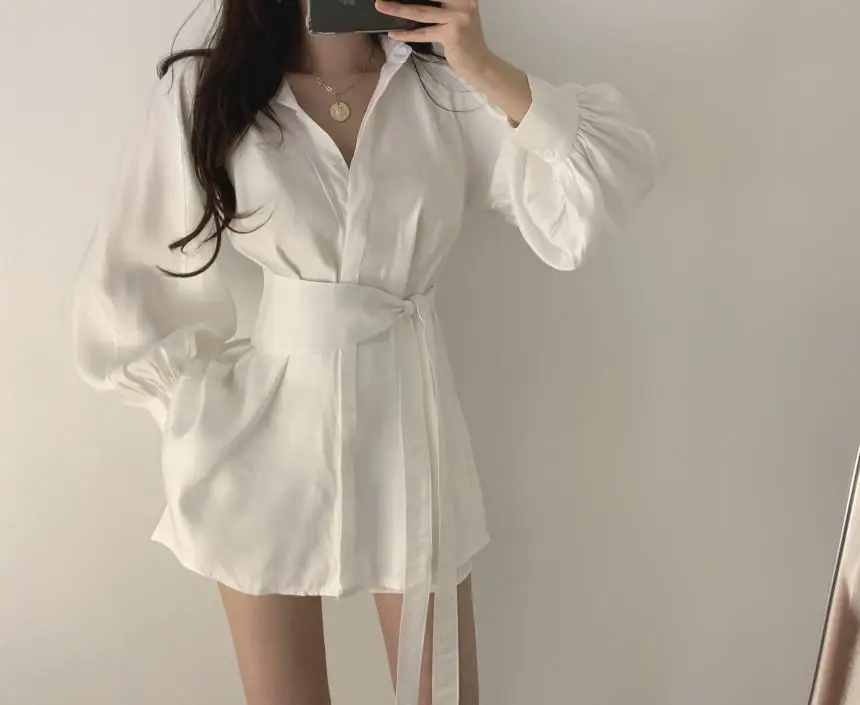 Women 2-Piece Sleeve Shirt & Shorts Set Beige Mid-Length — feature 2