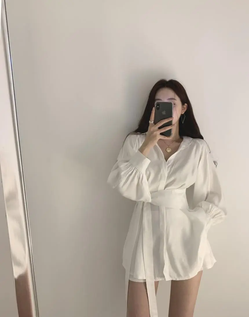Women 2-Piece Sleeve Shirt & Shorts Set Beige Mid-Length — feature 5