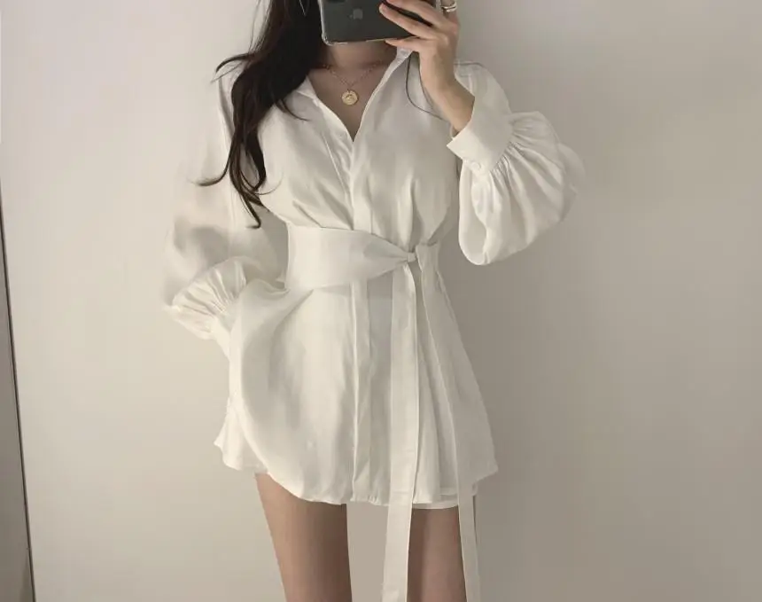 Women 2-Piece Sleeve Shirt & Shorts Set Beige Mid-Length — feature 7