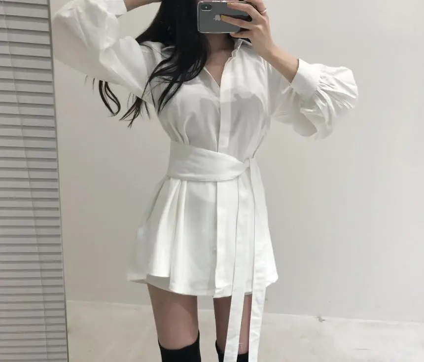 Women 2-Piece Sleeve Shirt & Shorts Set Beige Mid-Length — feature 8