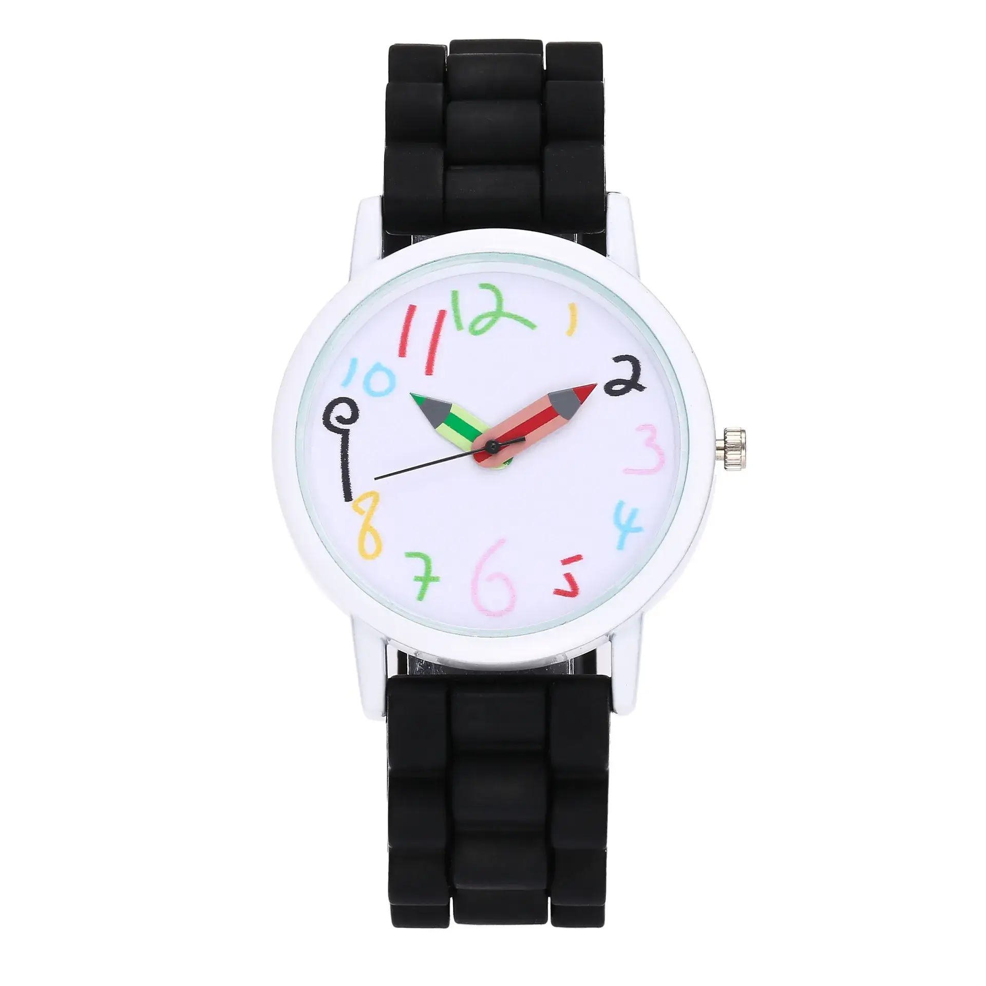 Cute Cartoon Digital Watch for Girls Black Silicone Strap - Image 7