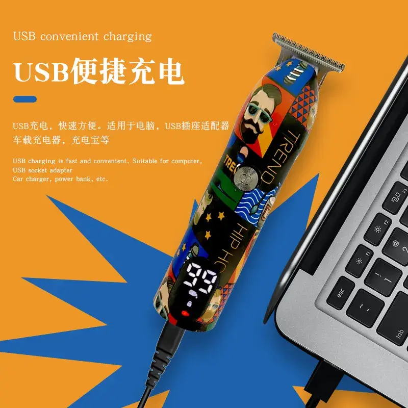 Electric Hair Clipper with LCD Display & Oil Head Design - Image 4