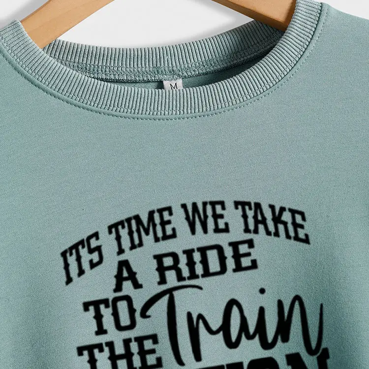 Women Red "FIDE TO THE Station" Sweatshirt - Image 17