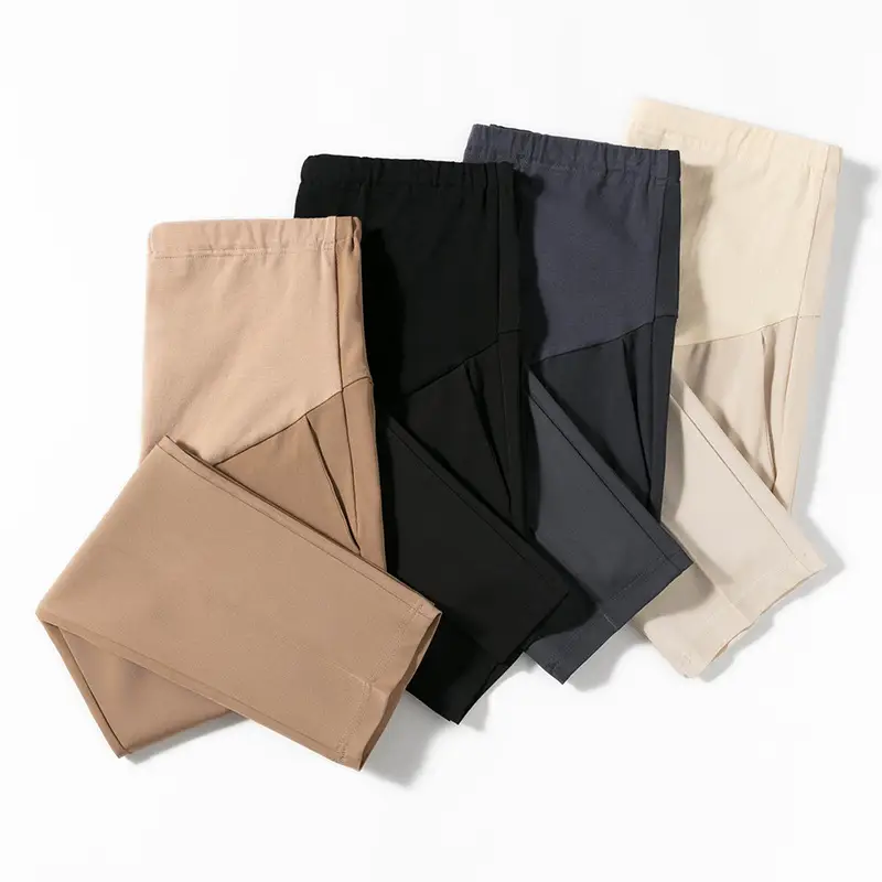 Maternity Straight-Leg Pants Spring Wear Nine Point - Image 4