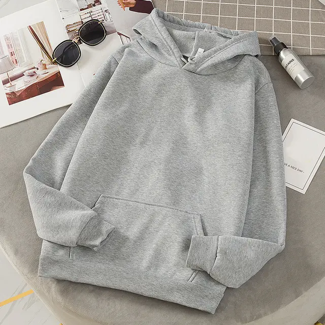 Women's Green Velvet Hoodie Large Solid Color