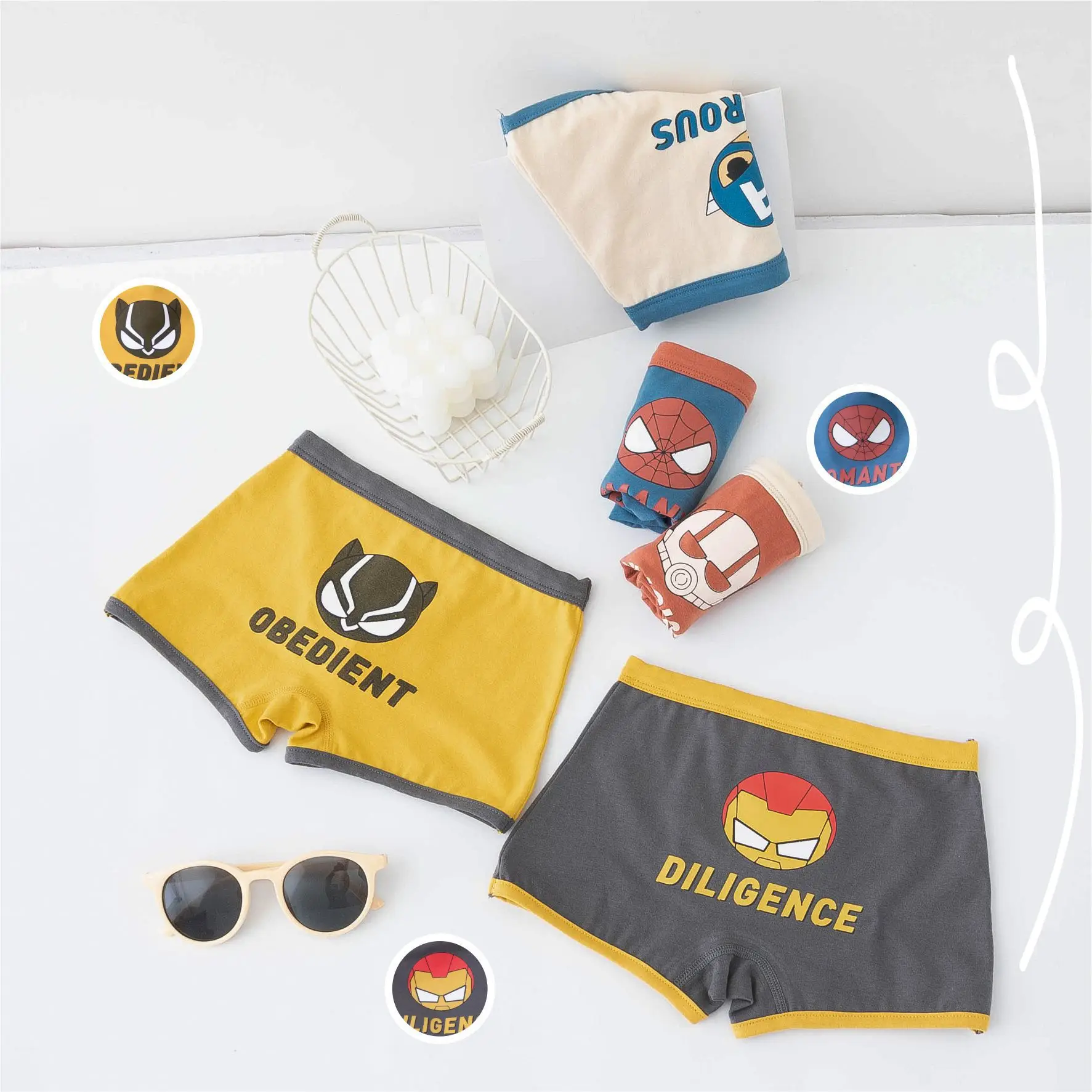 New Cartoon Boys Cotton Shorts Box Set - Image 3