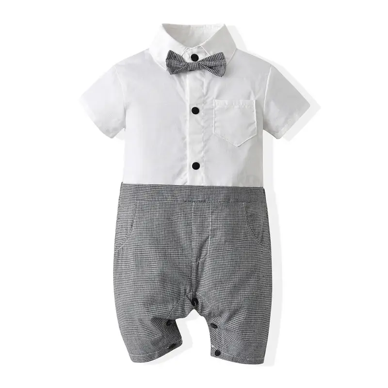 Baby Bow Tie Cotton Romper Set for Kids - Image 2