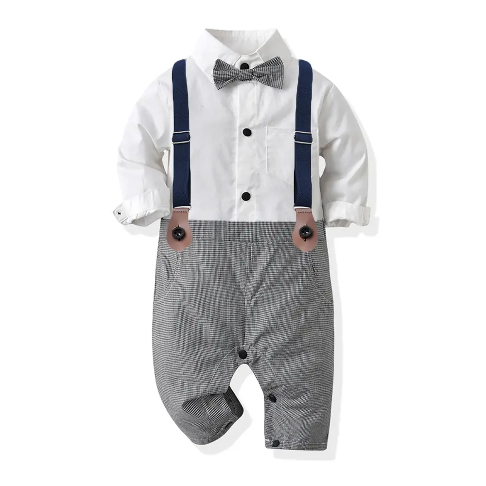 Baby Bow Tie Cotton Romper Set for Kids - Image 4