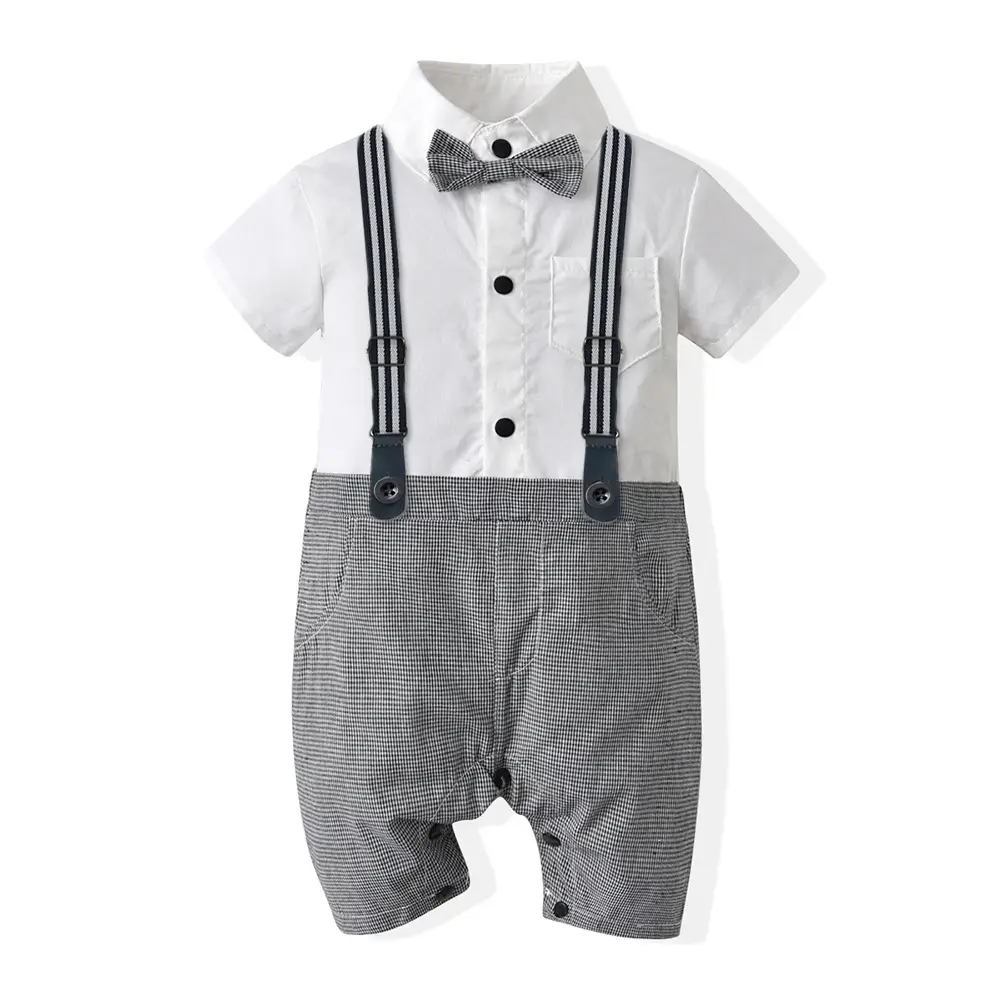 Baby Bow Tie Cotton Romper Set for Kids - Image 5