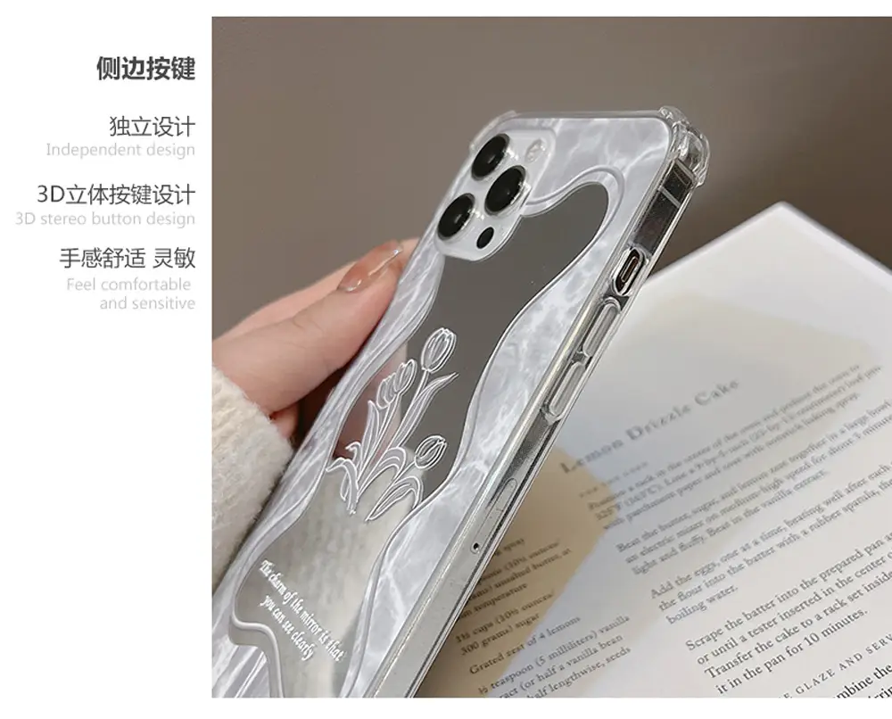 Minimalist Floral Mirror iPhone Case Clear Transparent — feature 3