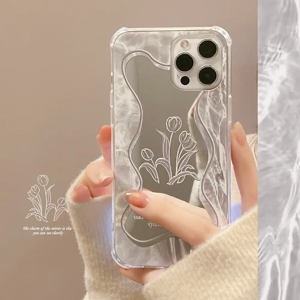 Minimalist Floral Mirror iPhone Case Clear Transparent — feature 8