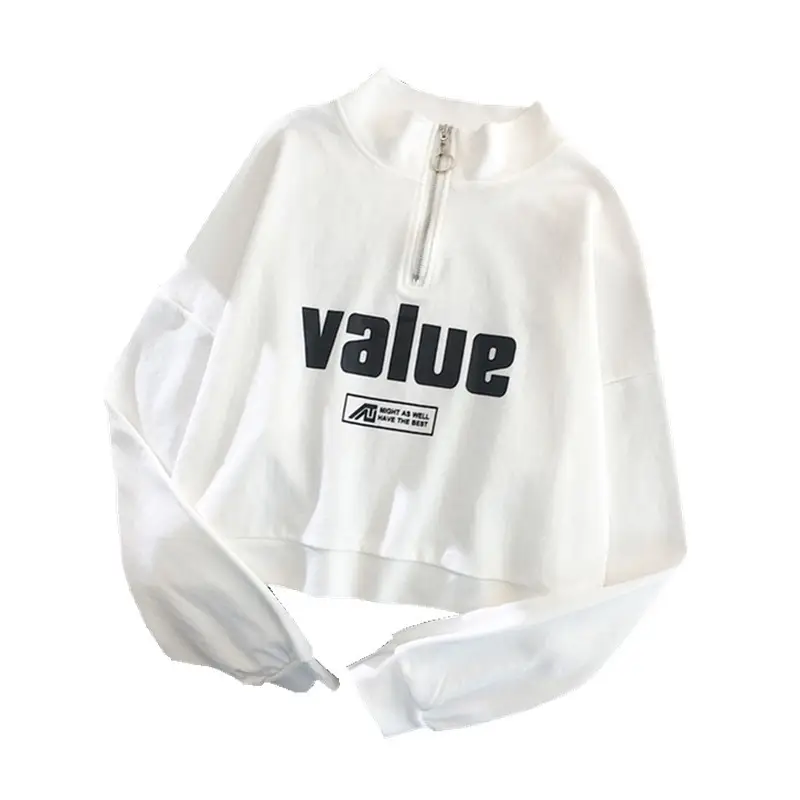 Women's Black Value Logo Velvet Sweatshirt 2022 - Image 5