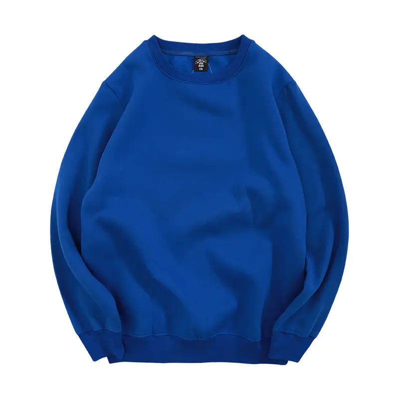 Men Women Loose Sweatshirt Turquoise Round Neck Party Dress