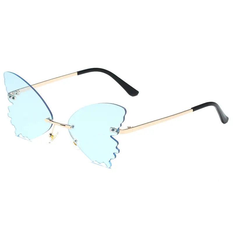 Pink Butterfly Metal Sunglasses for Women