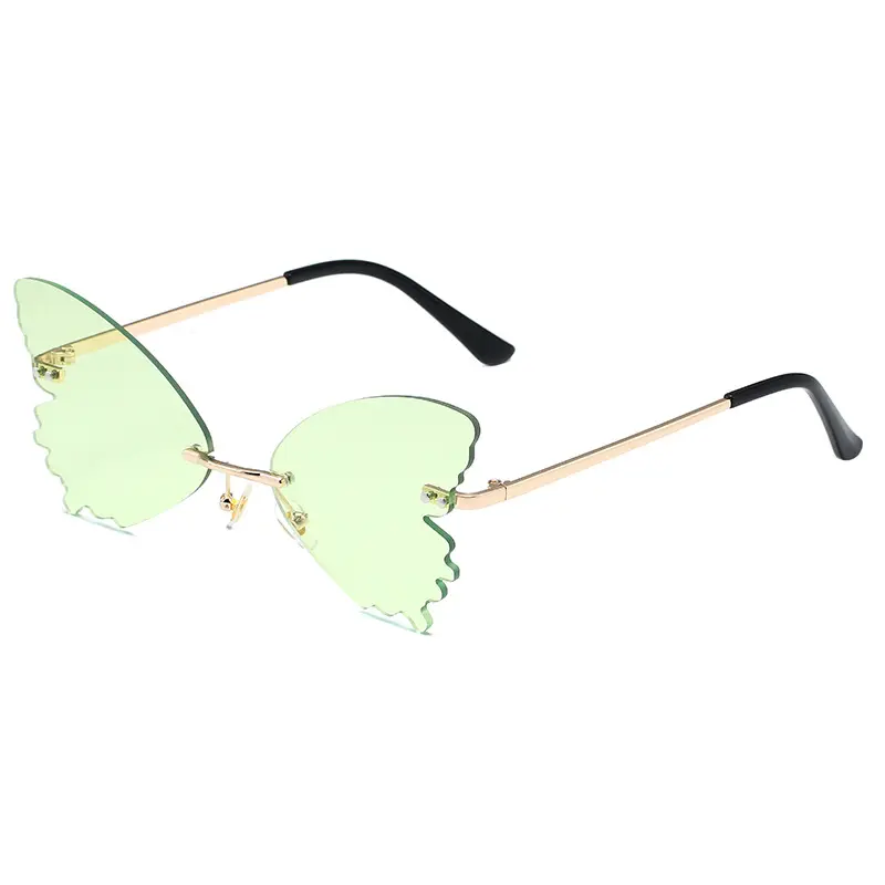 Pink Butterfly Metal Sunglasses for Women