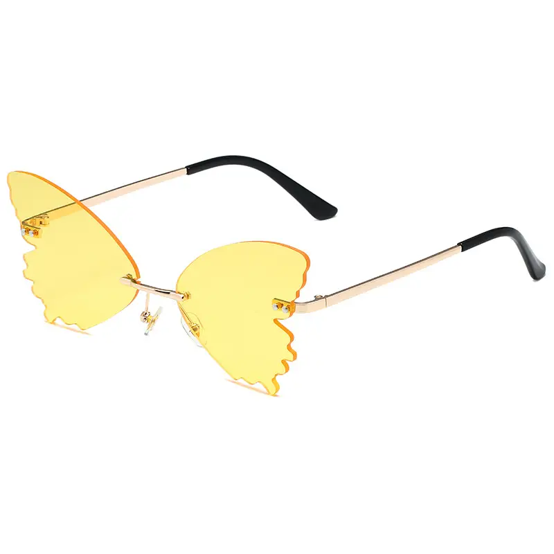 Pink Butterfly Metal Sunglasses for Women