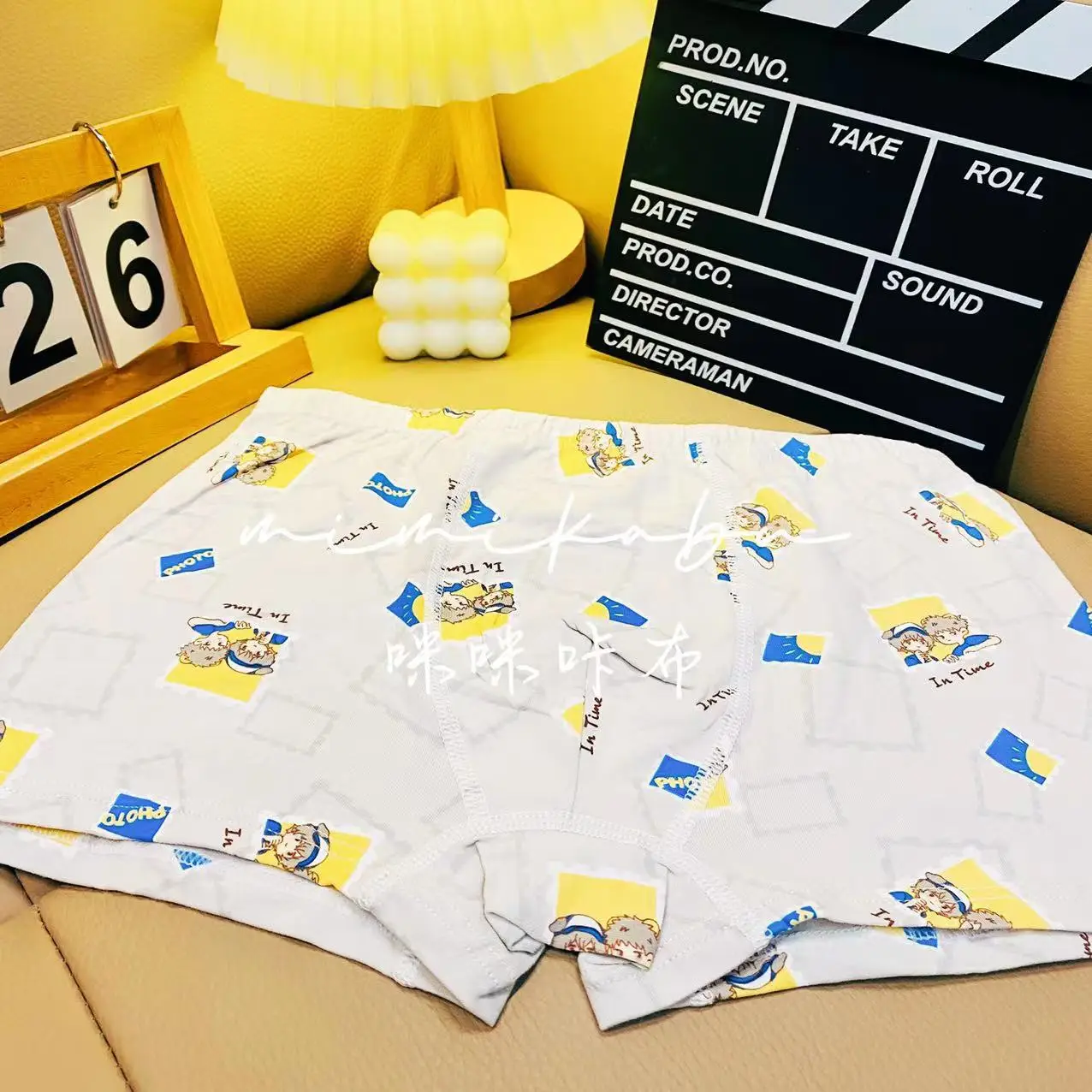 2025 Boys' Underwear 3-Pack Boxed Lycra Cotton Cartoon Printed