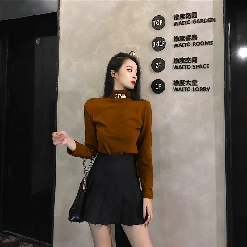 Women's Embroidered Long Sleeve T-Shirt White Winter — feature 12