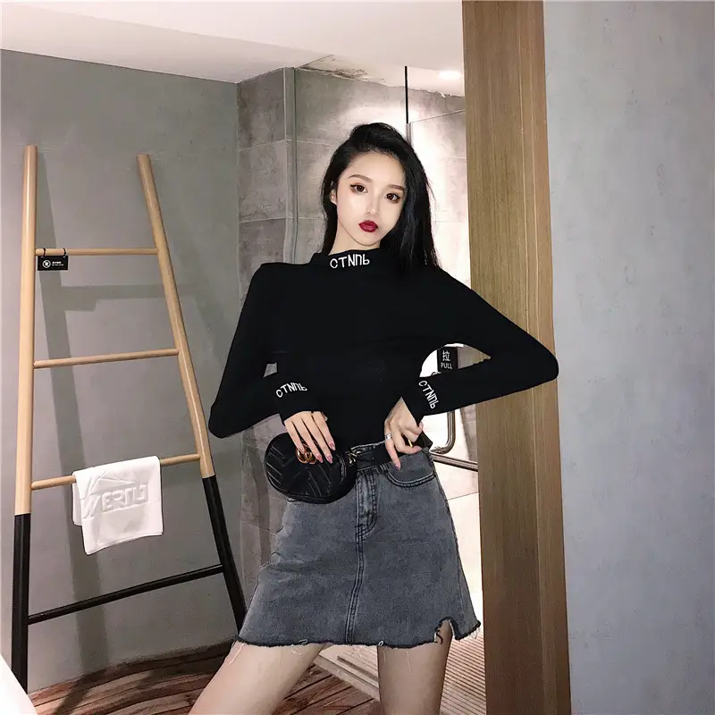 Women's Embroidered Long Sleeve T-Shirt White Winter — feature 17