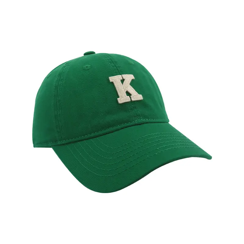 K Letter Baseball Cap Green Women Men - Image 28