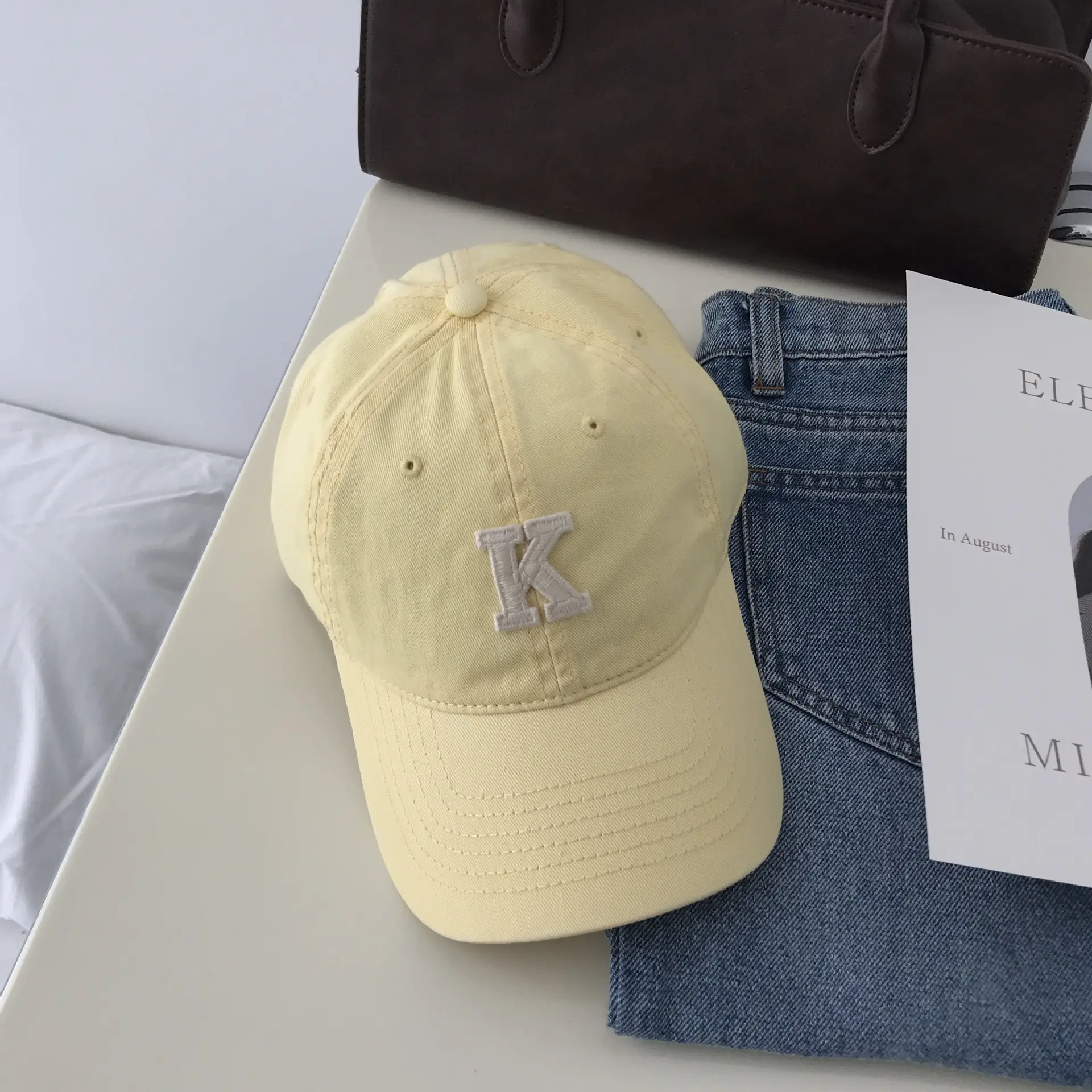 K Letter Baseball Cap Green Women Men - Image 15