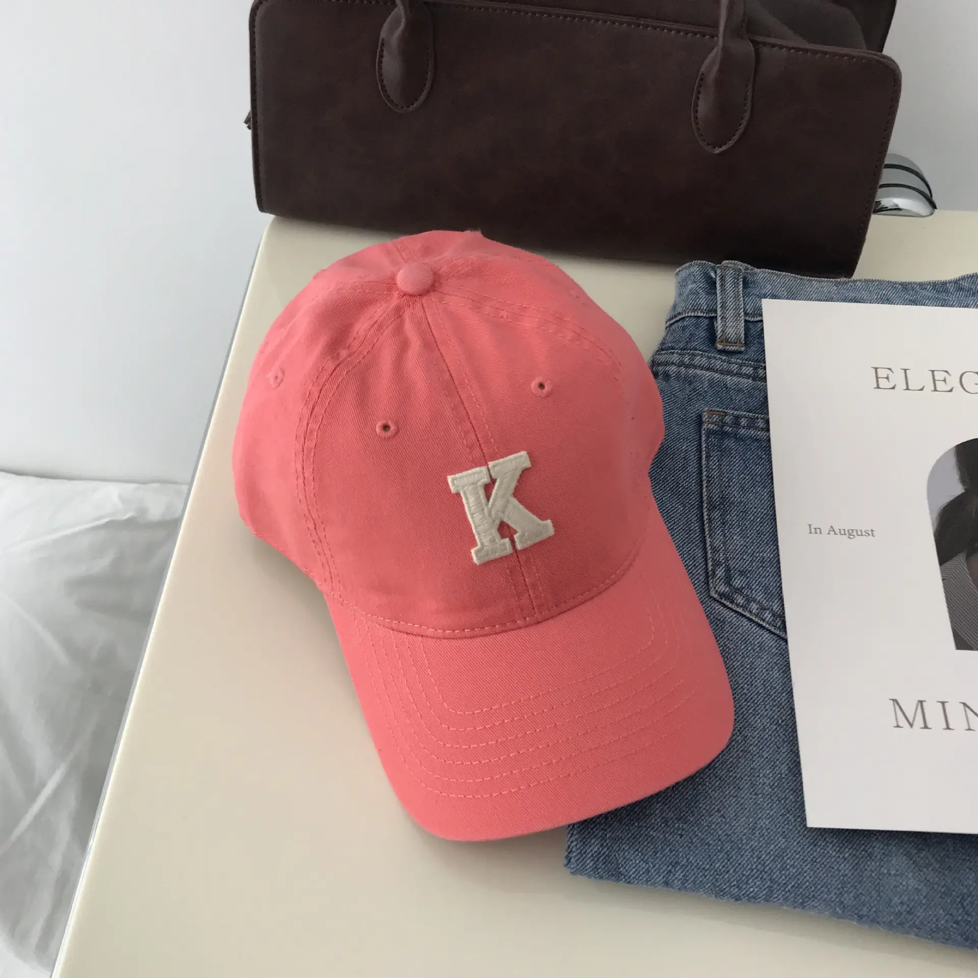 K Letter Baseball Cap Green Women Men - Image 17