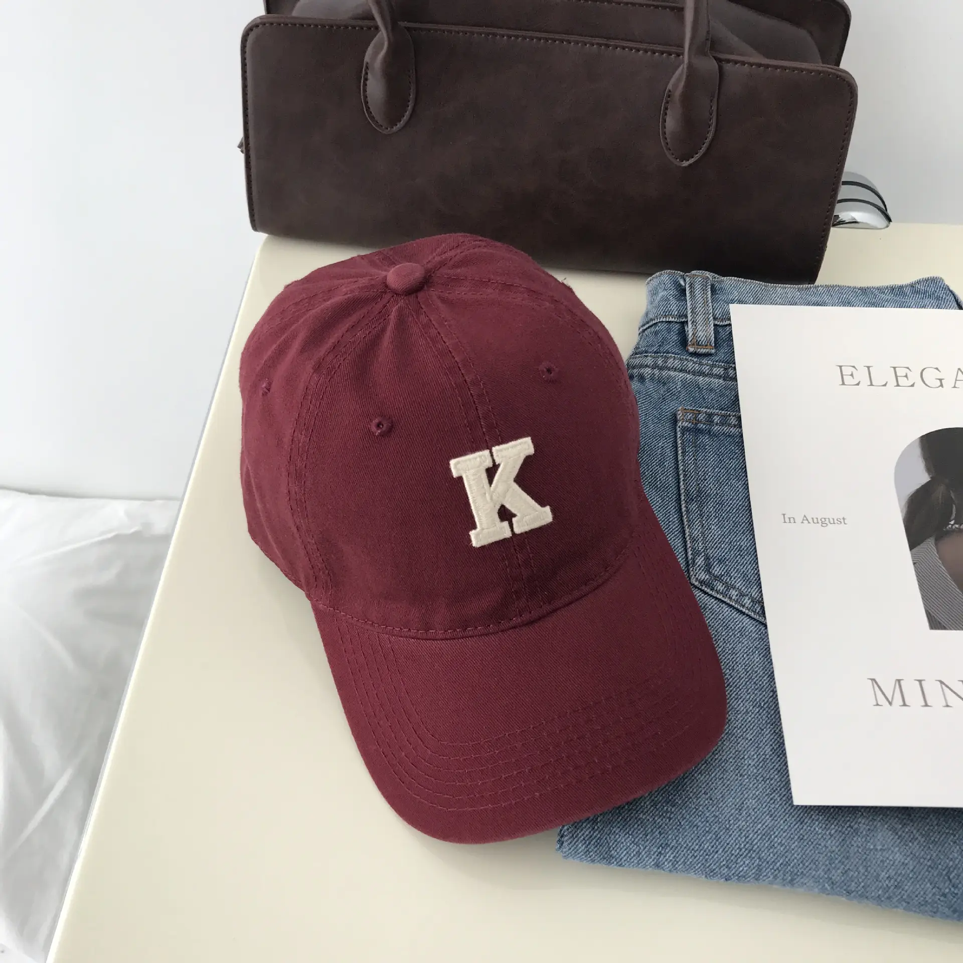K Letter Baseball Cap Green Women Men - Image 20