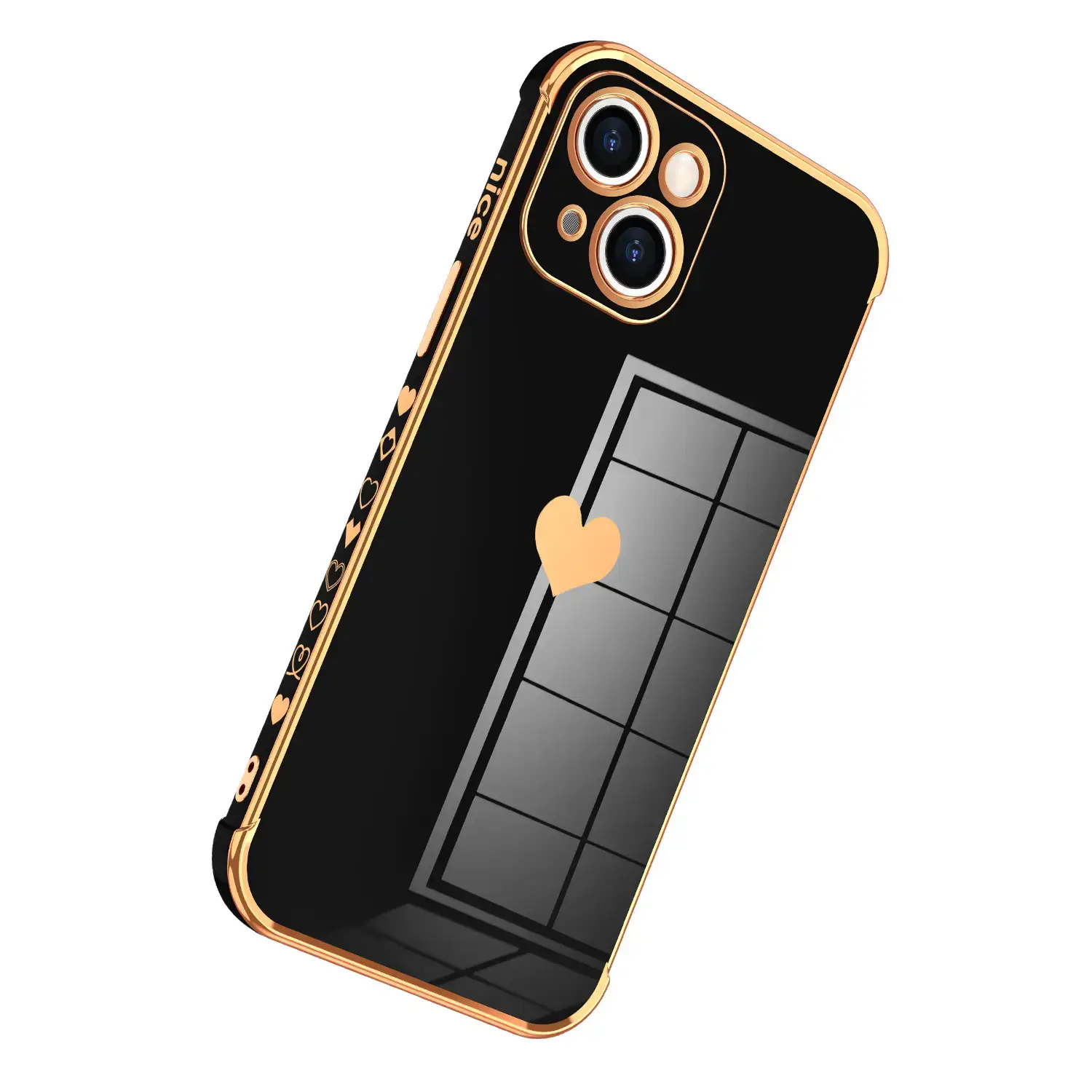 Apple 16 Pro Mobile Cover Black Gold Anti Drop 6D - Image 12