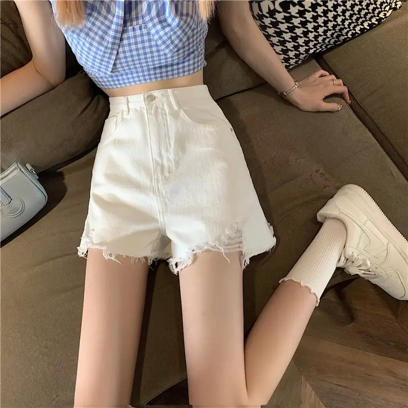Black Ripped High Waist Denim Shorts for Women 2026 — feature 17