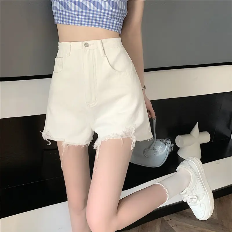 Black Ripped High Waist Denim Shorts for Women 2026 — feature 7